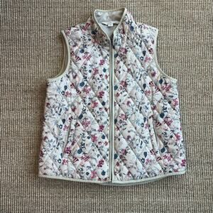 🌸 Coldwater Creek Floral Quilted Vest | Size Petite Medium
